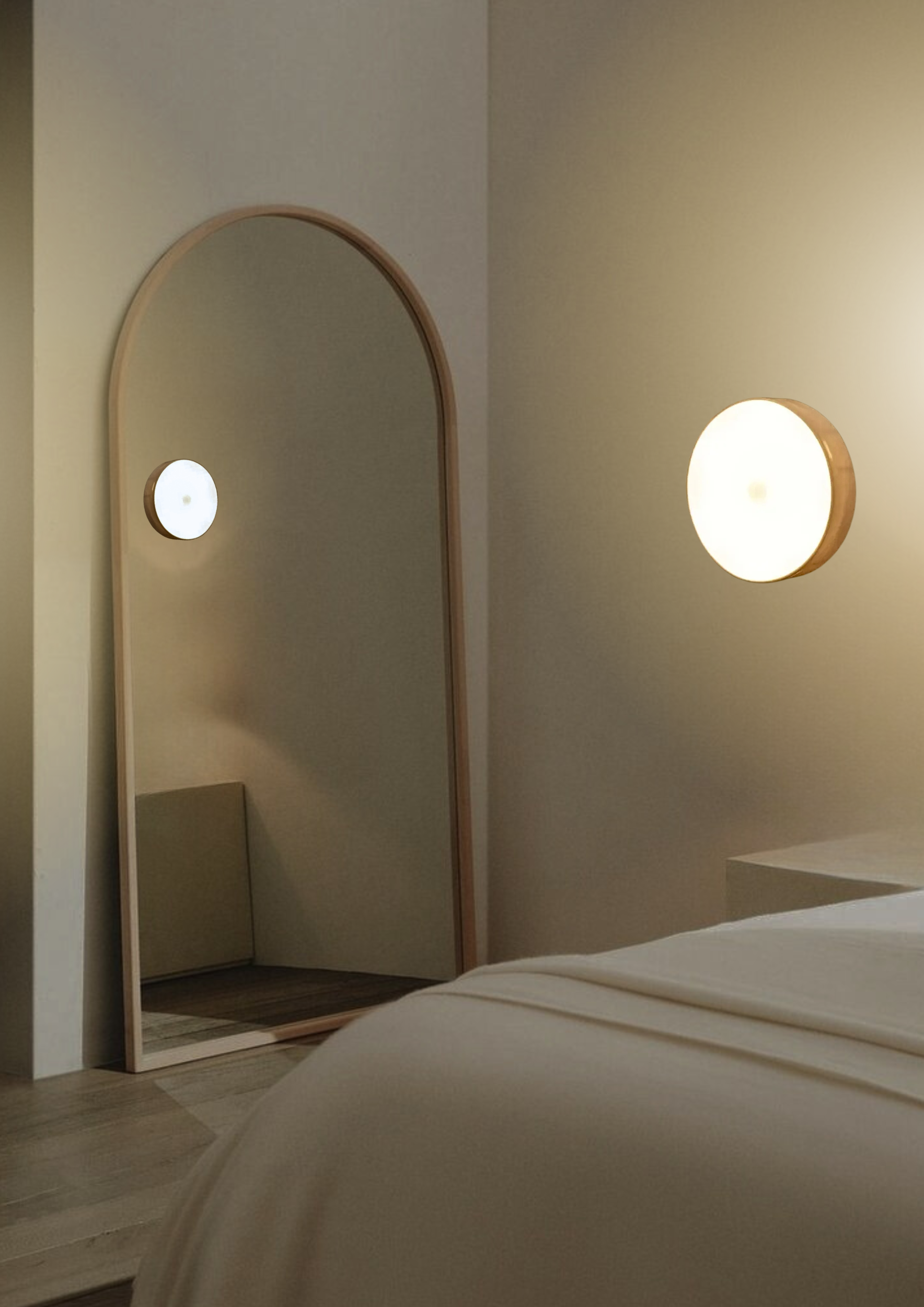 Luz LED inteligente con sensor de cuerpo humano.