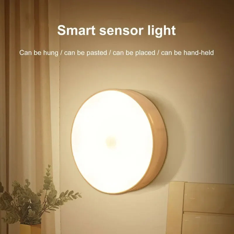 Luz LED inteligente con sensor de cuerpo humano.